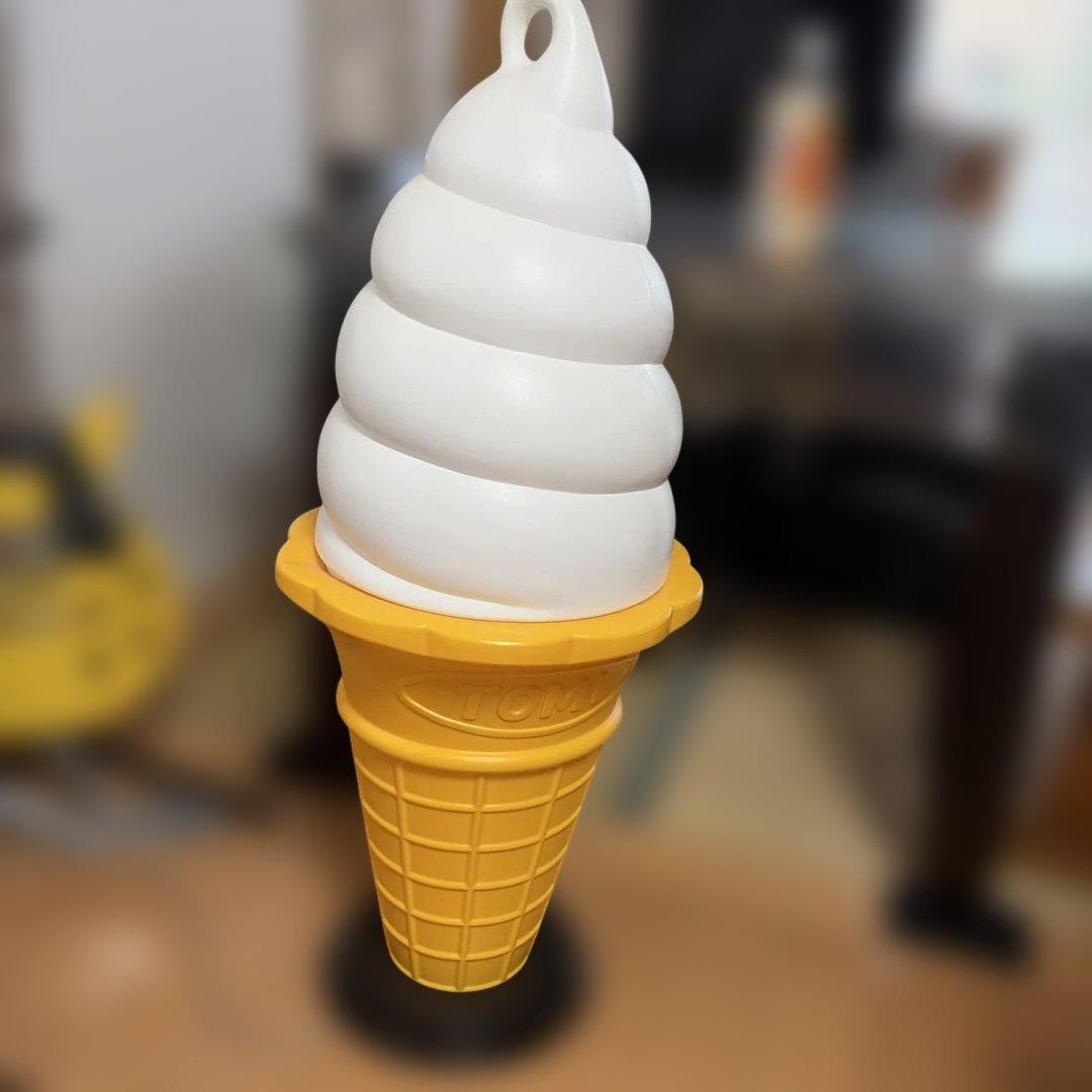 美品　スジャータ TOMI ソフトクリーム看板 ライト点灯　照明あんどん 非売品