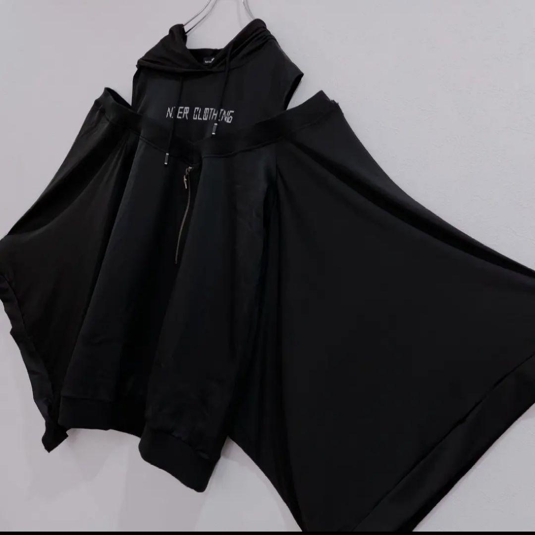 NieR 着物風袖 OFF-SHOULDER PARKA FRONT ZIP