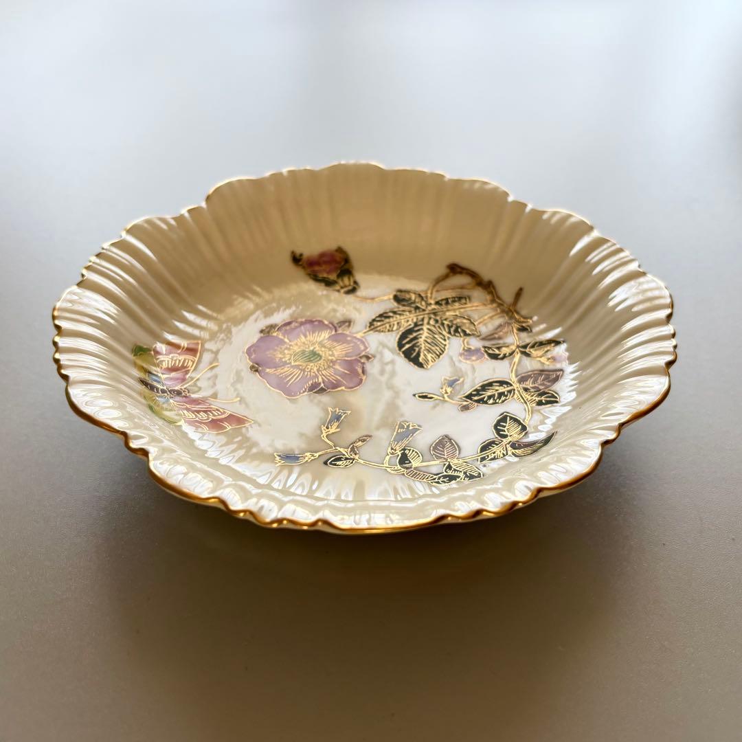 英国製アンティーク　1880年代　ロイヤルウースター　野薔薇と蝶⚫︎特注品・稀少品