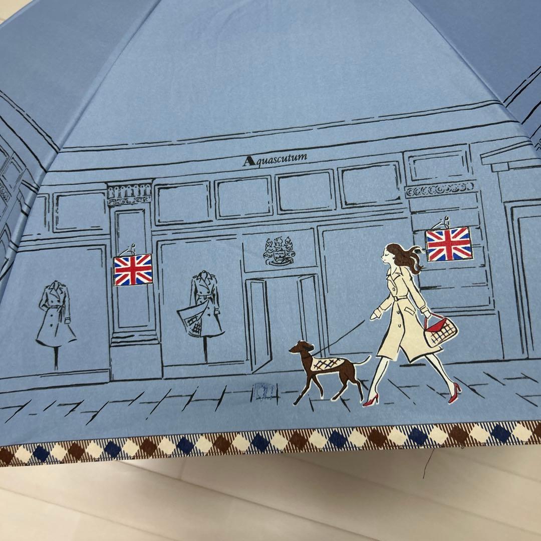 タイムセール　Aquascutum ロンドンガール　折畳日傘　遮光率99.99%