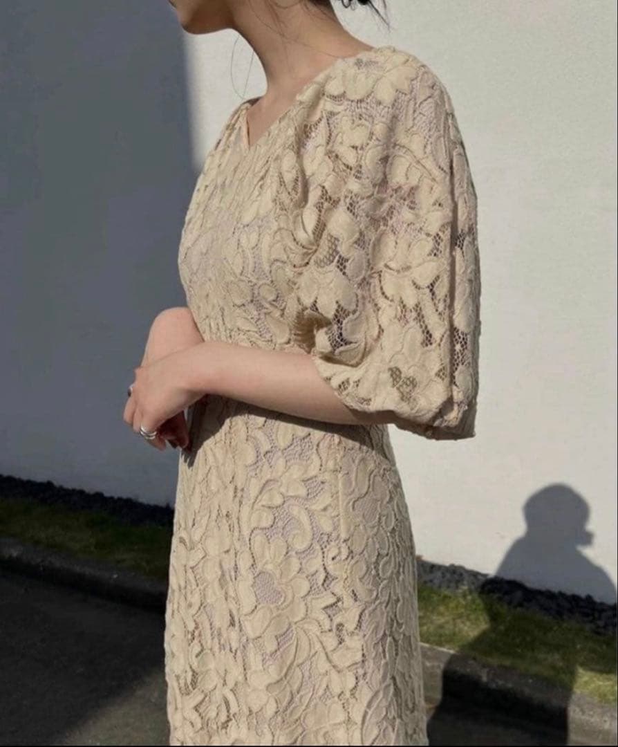 ワンピース CLANE VINTAGE LACE PUFF ONE PIECE