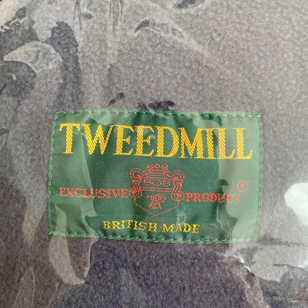 新品　ツイードミル　TWEEDMILL ネイビー 大判ブランケット