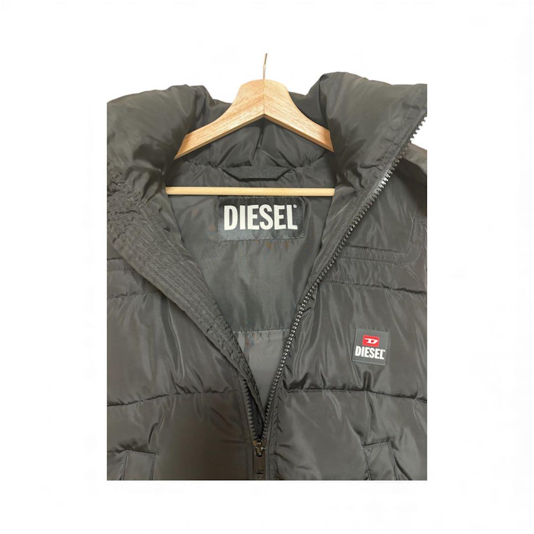 【美品】DIESEL ダウンベスト ブラック フード有