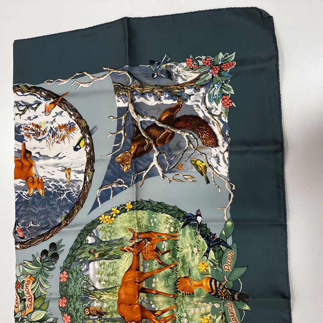 HERMES エルメス カレ90 Les Quatre Saisons 四季