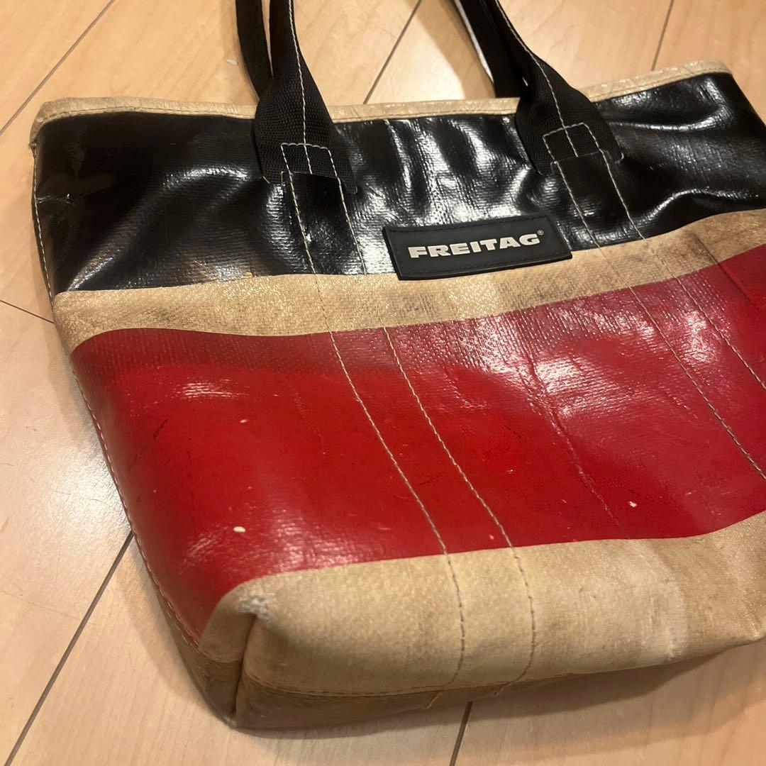 FREITAG トートバッグ 黒 赤 ベージュ