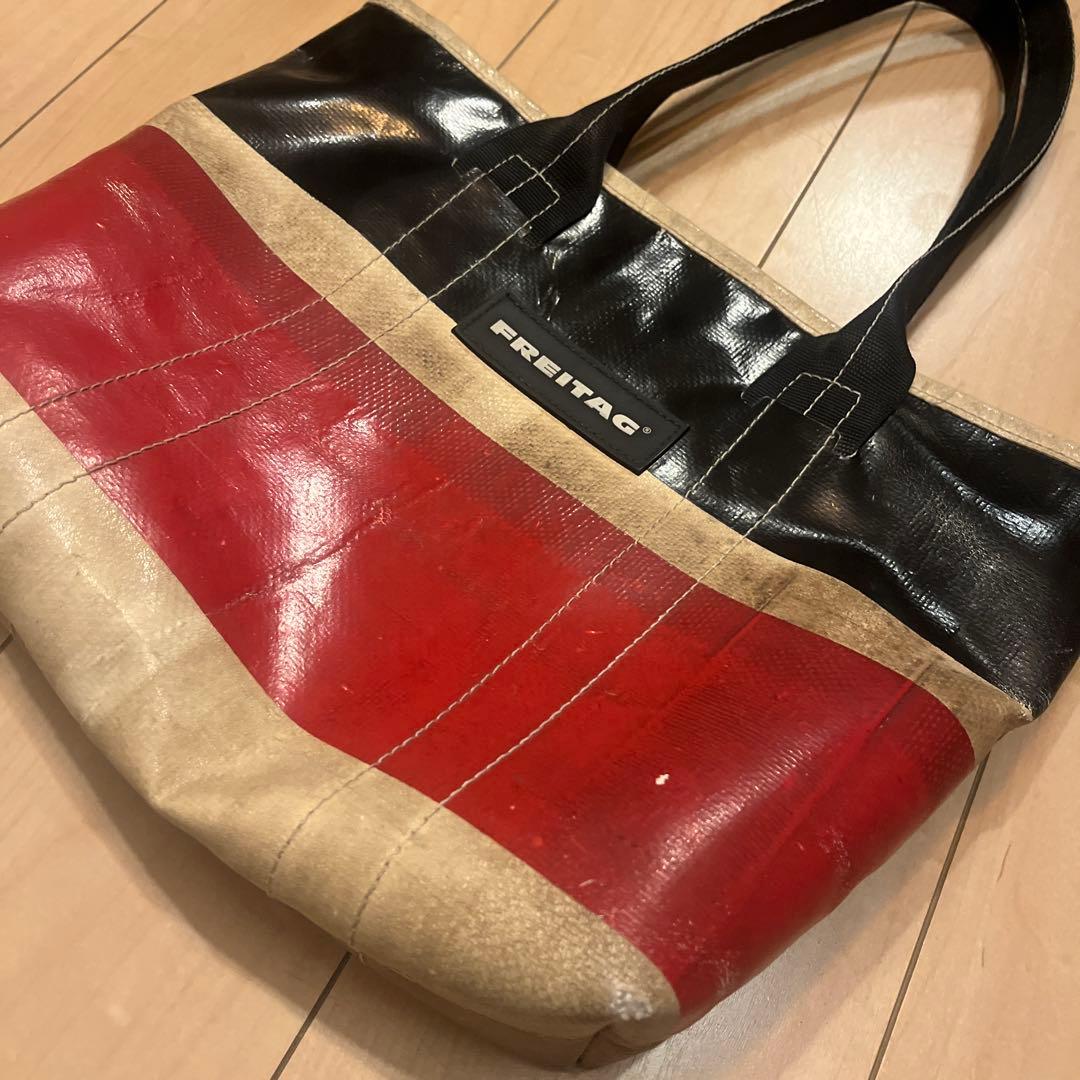 FREITAG トートバッグ 黒 赤 ベージュ