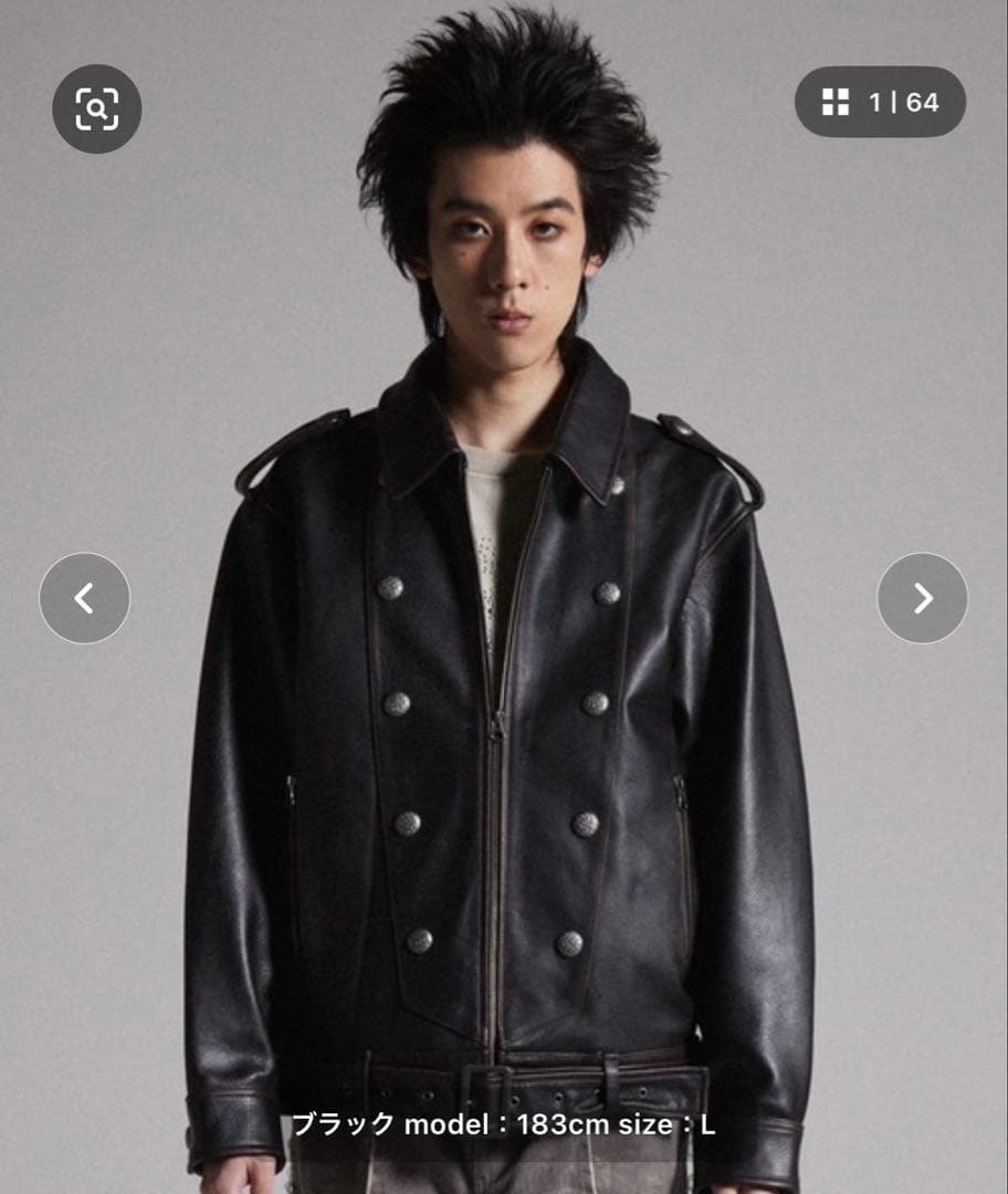 ジャケット・アウター grancy leather blouson