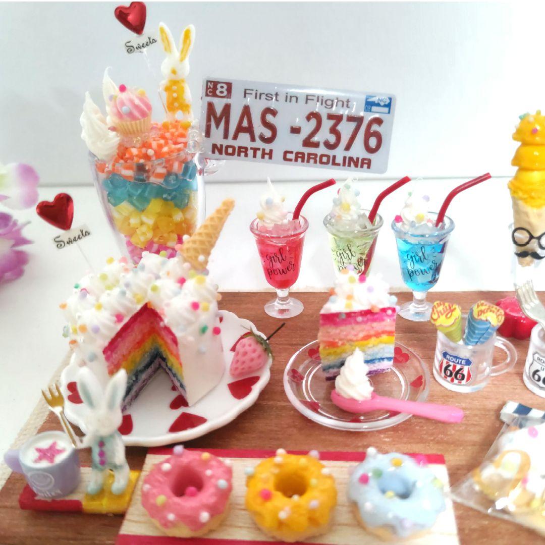 No.Ｂ228 コンフェッティケーキ　カラフルなプチアメリ感スイーツセット