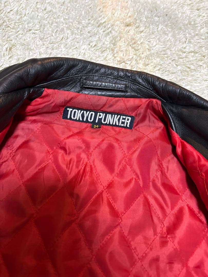 TOKYO PUNKER/ダブルライダースジャケット/BLK/34