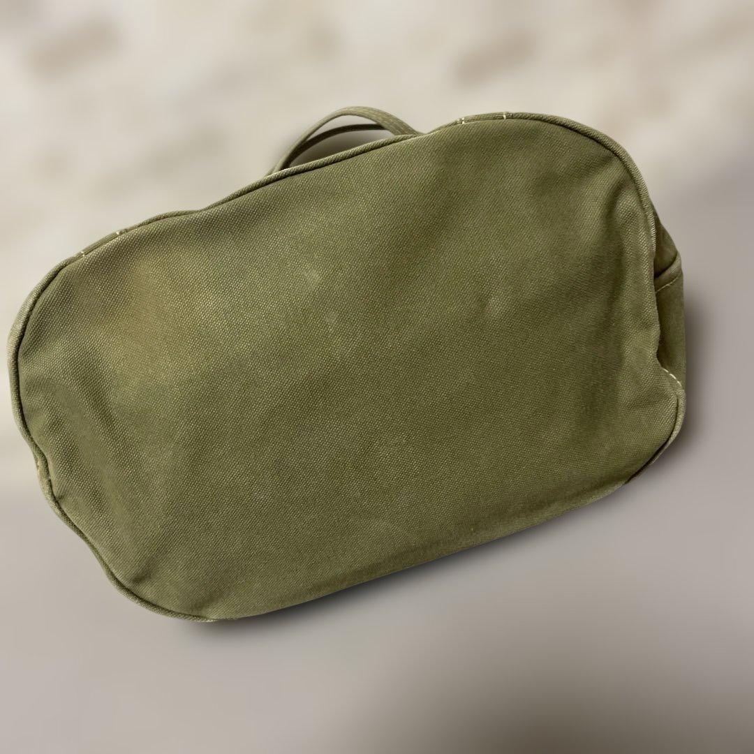 【良品】京都 一澤帆布 オリーブグリーン 定番トートバッグ 厚手/ 信三郎帆布