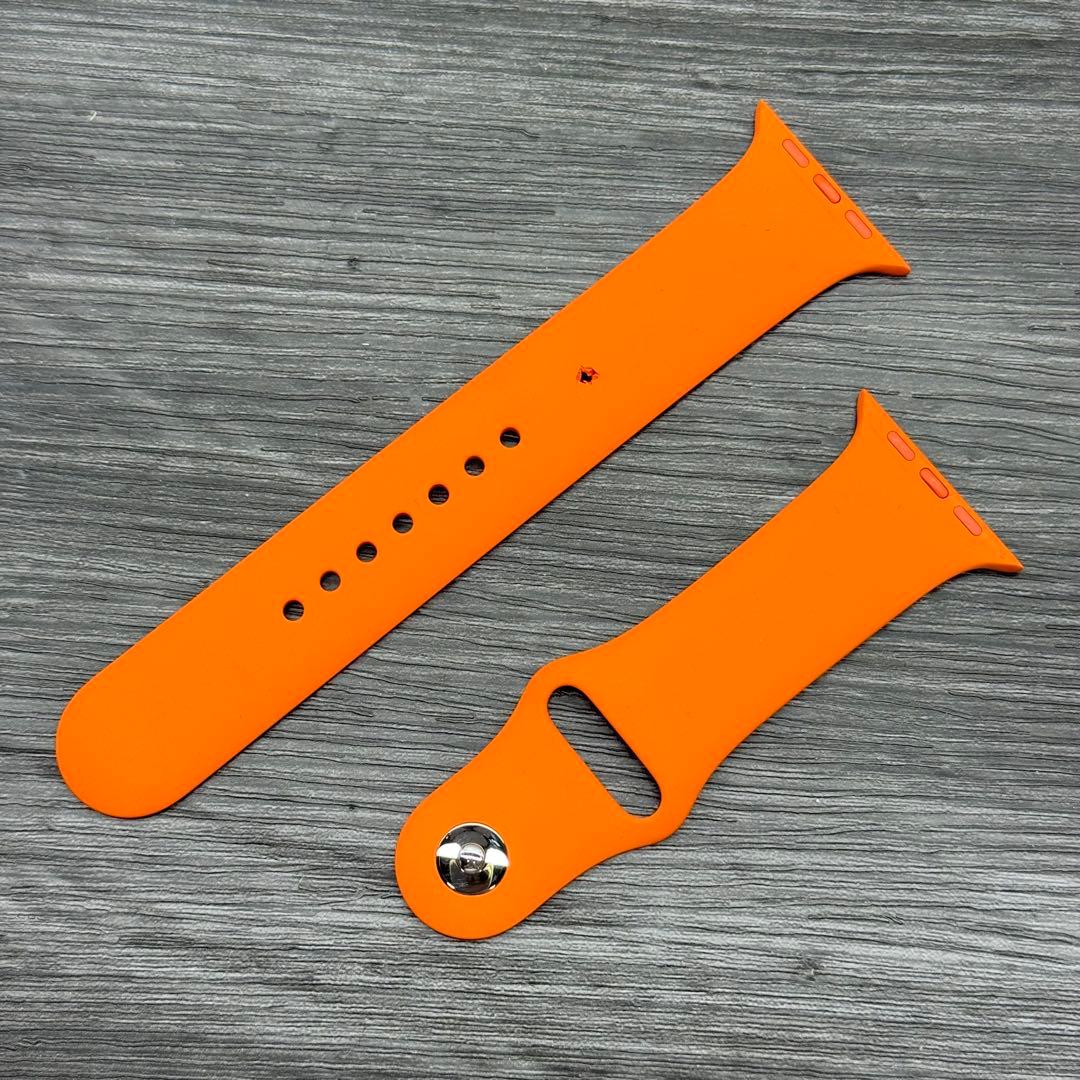 2917 Apple Watch エルメス　オレンジ　スポーツラバーバンド