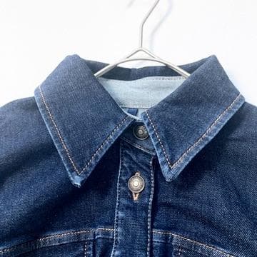 【大きいサイズ／美品】マックスマーラ　近年 ストレッチデニムマキシ丈ワンピース