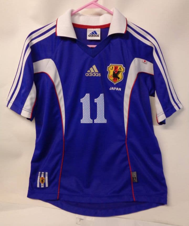 ★三浦知良＃11（カズ）★日本代表 2000 ホームユニフォーム 青 Sサイズ