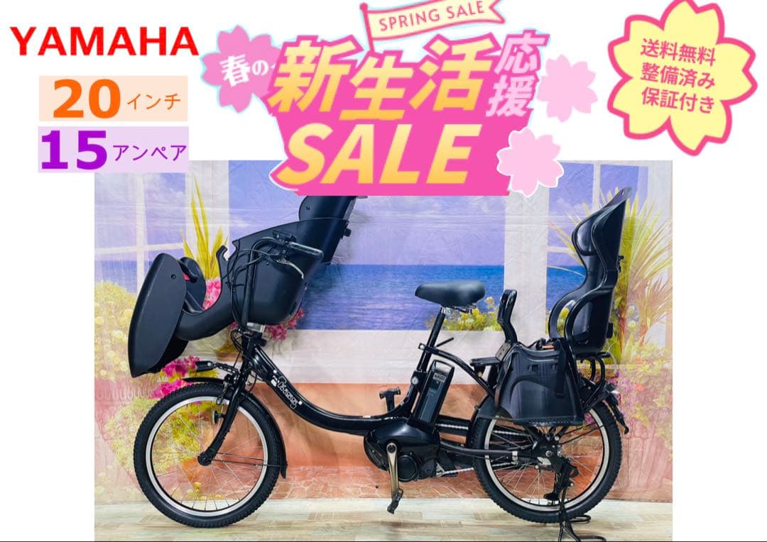 パスキス15AH！⭐️激レアモデル！ヤマハ子供乗せ電動アシスト自転車Y3573