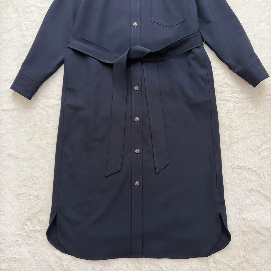 未使用級✨SOEJU ソフトオックスシャツワンピース　Sサイズ ネイビー 現行品
