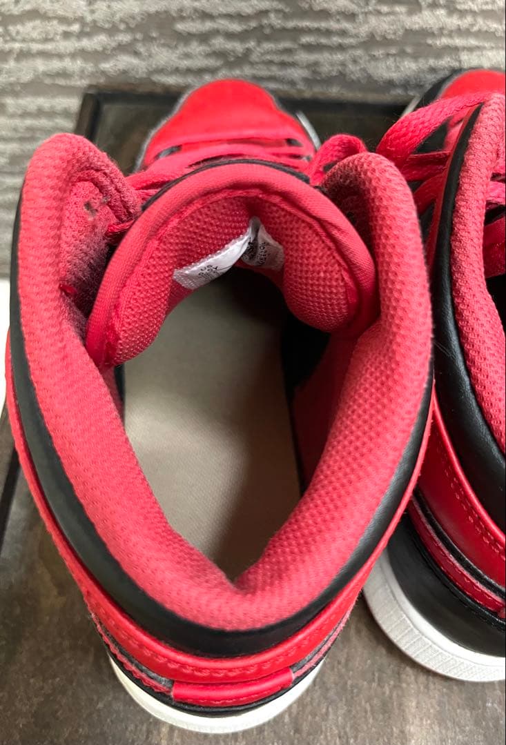 NIKEエアジョーダン 赤黒 ハイカット シューズ⭐︎プロのメンテナンス済み