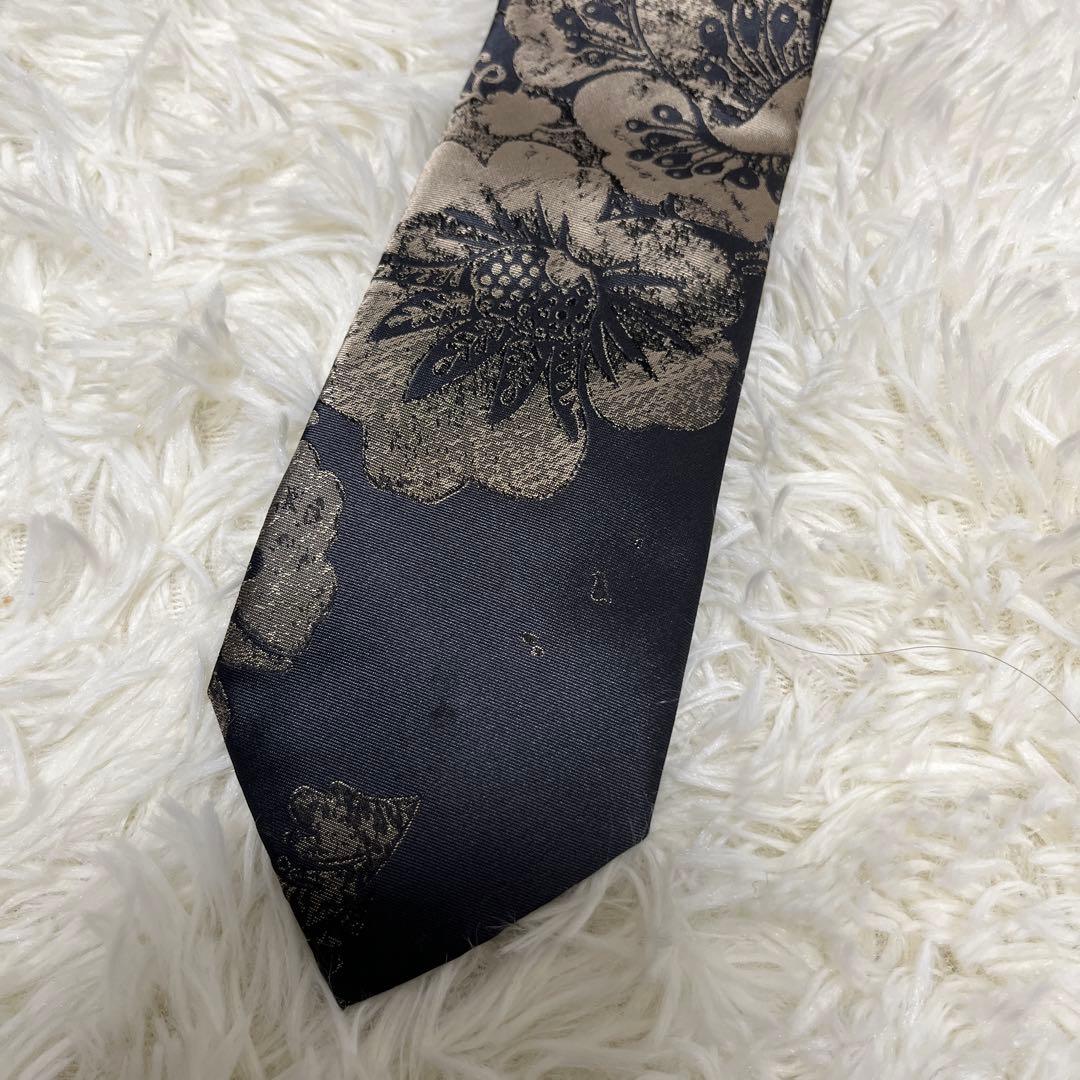 Vivienne Westwood ネクタイ花柄 オーブロゴ ジャカードブラック