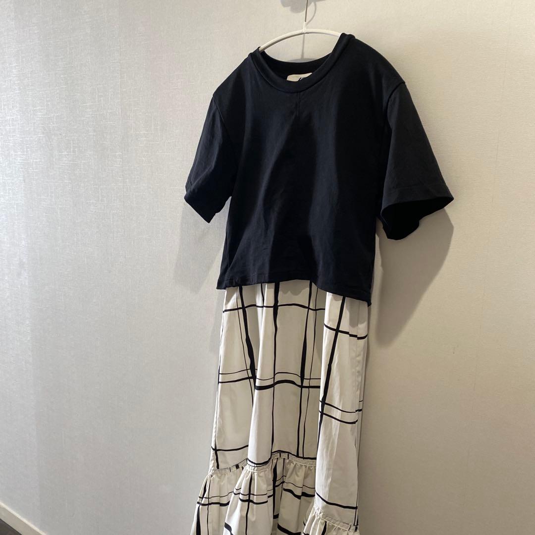 美品　フィリップリム　半袖ロングワンピース
