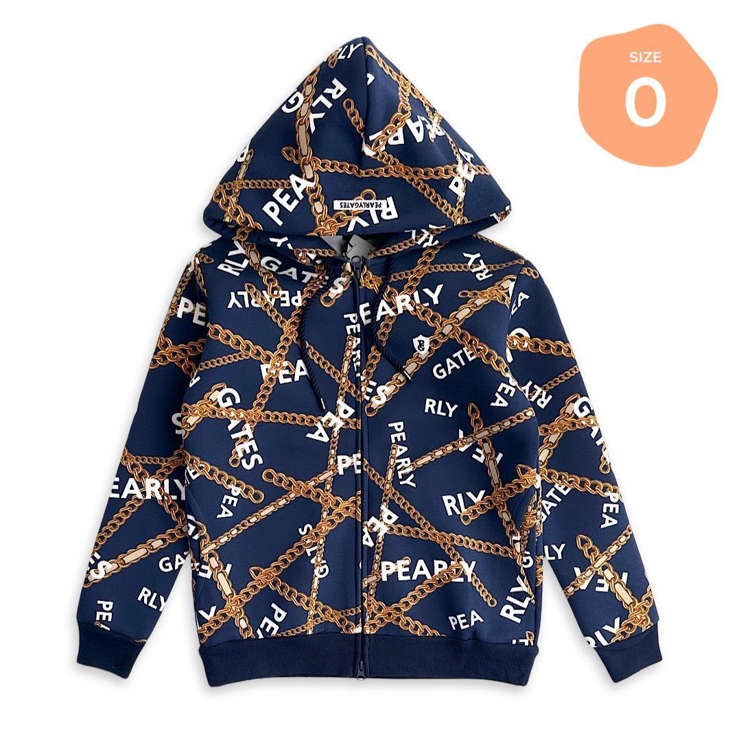 490 パーリーゲイツ 定価34,100円 パーカー チェーンロゴ サイズ0 S