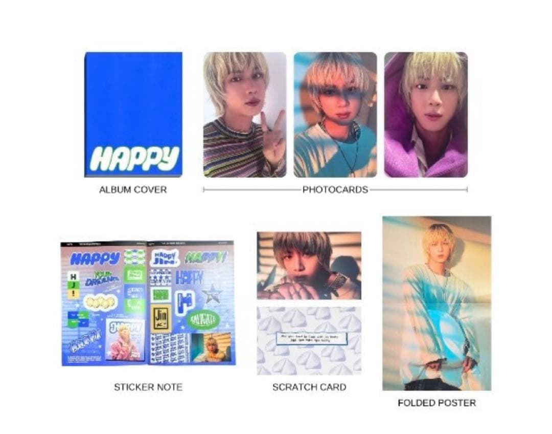 BTS JIN ジン HAPPY CD アルバム 3形態 5セット 15枚