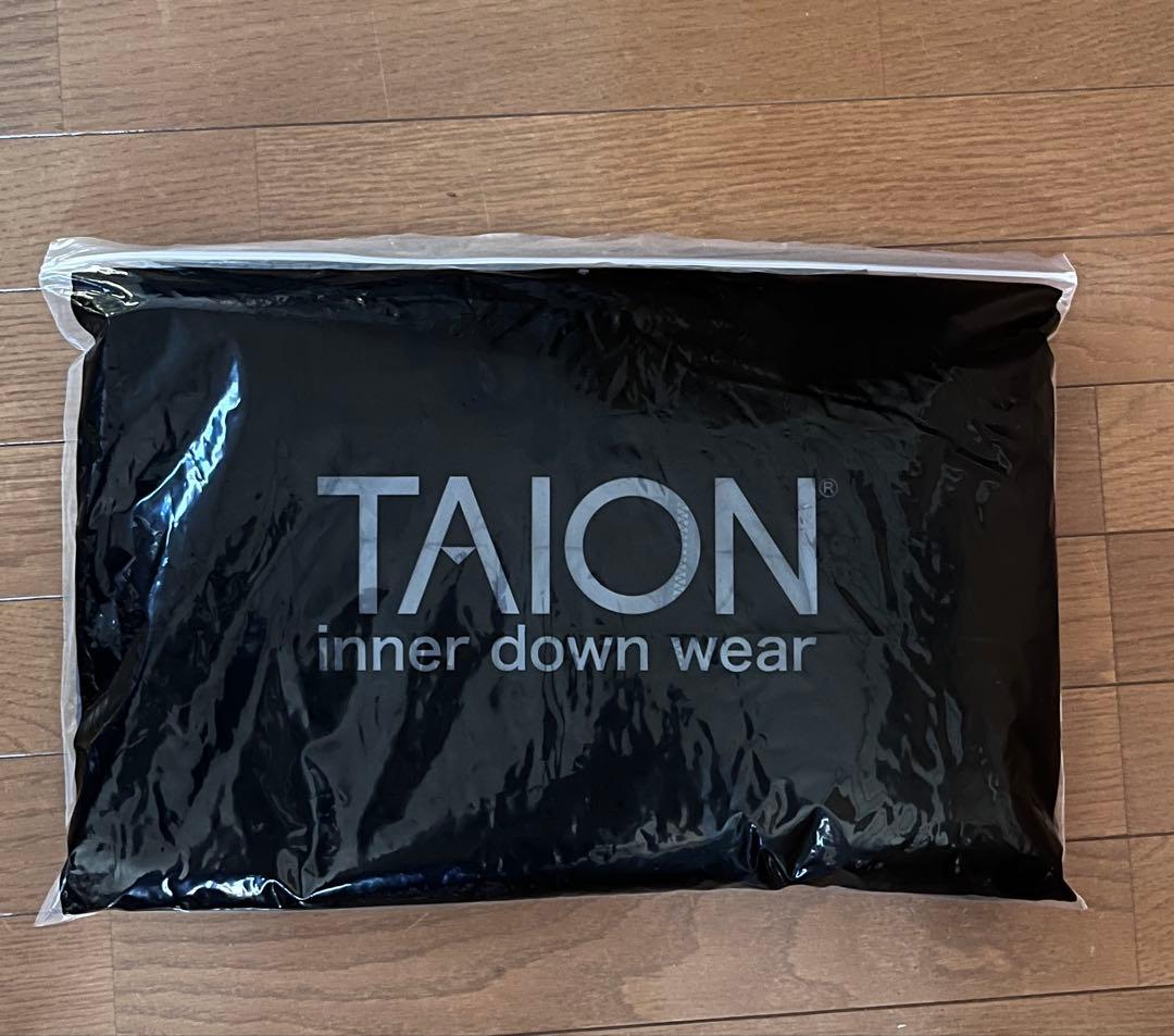 TAION ベーシック Wジップ ダウンフードベストダークチャコール
