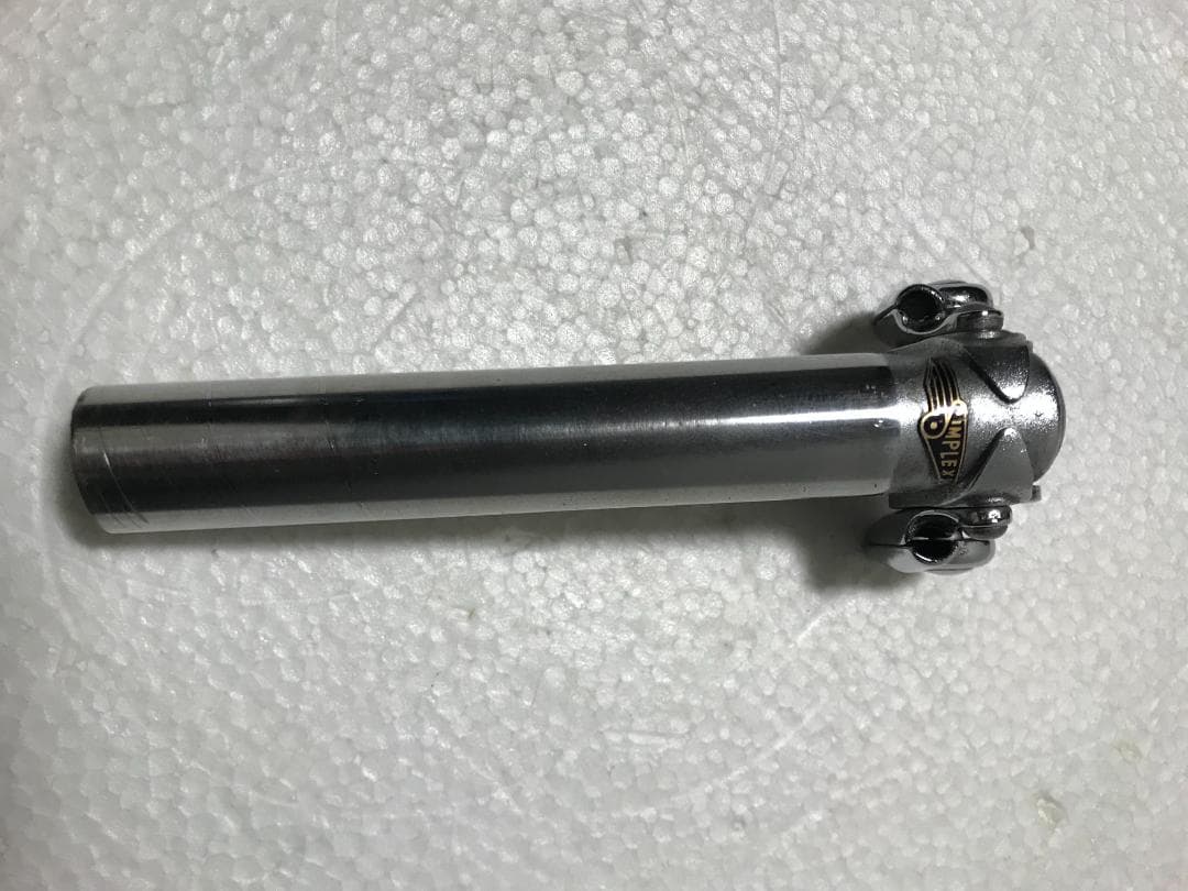 サンプレックス 旧型バッジ付鉄サドルピラー Simplexシートポスト 26.4