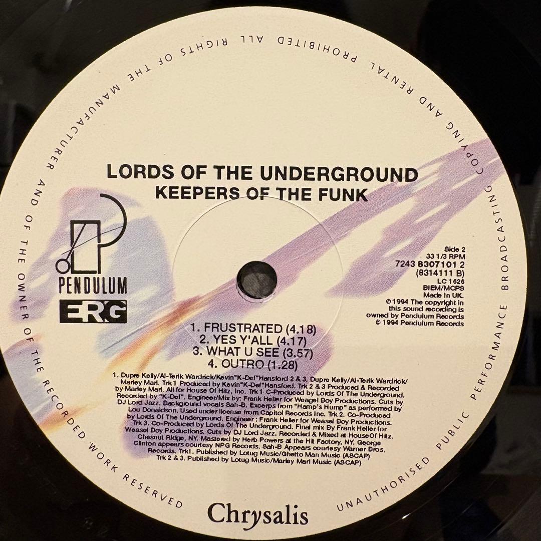 激レア！ミスレーベル盤！ LORDS OF THE UNDERGROUND