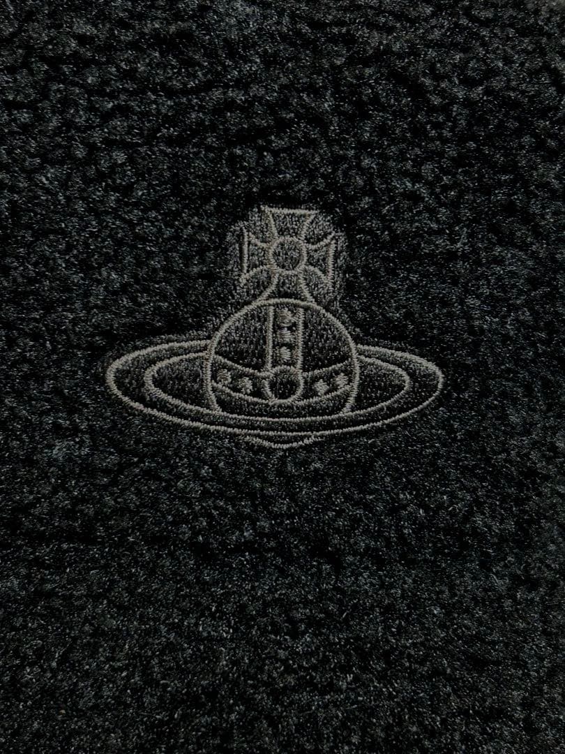 ヴィヴィアン ウェストウッド 帽子 ボア 黒 オーブ刺繍 バケットハット