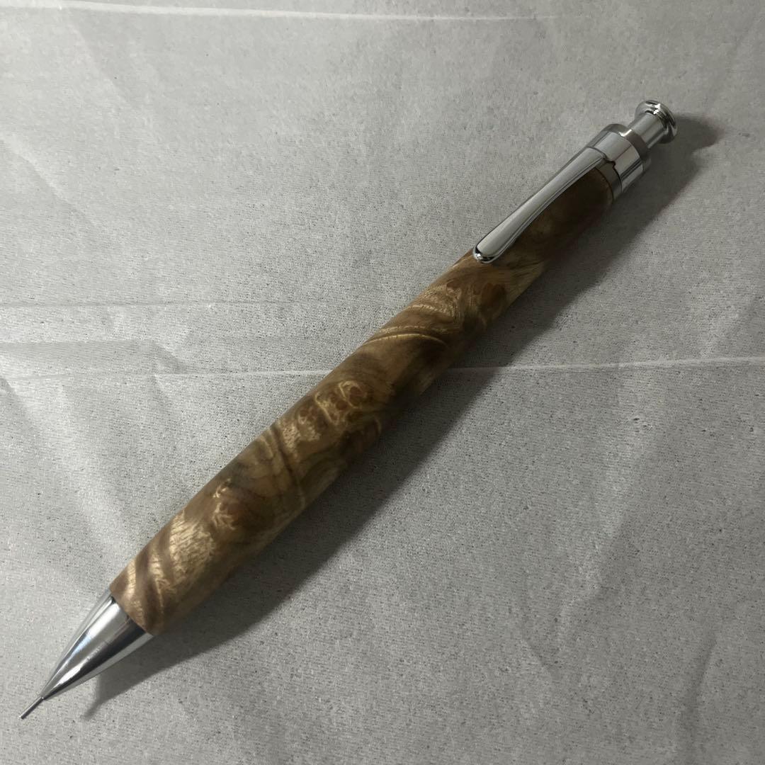 【工房楔】ペンシル0.5 マーブルウッド　クスノキこぶ杢