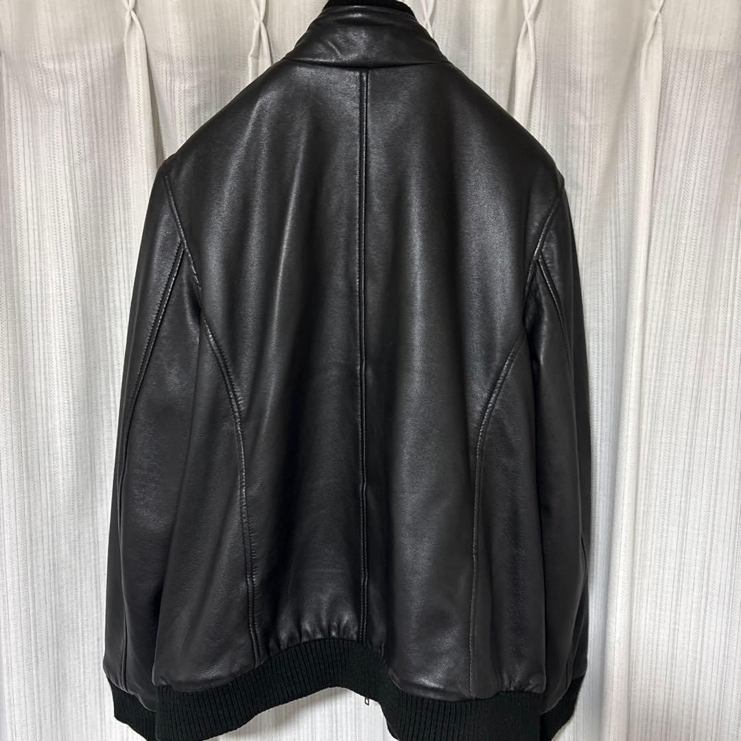 LIUGOO 本革 レザートラックジャケット ジャージ メンズ リューグー 3L