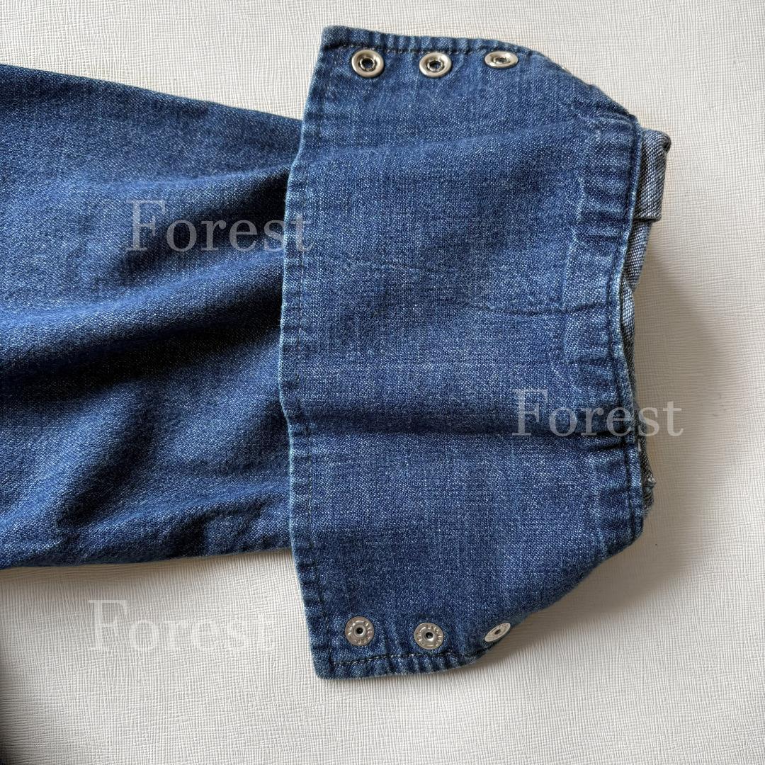 Wrangler ノーカラーデニムシャツワンピース　sizeFREE　SHIPS
