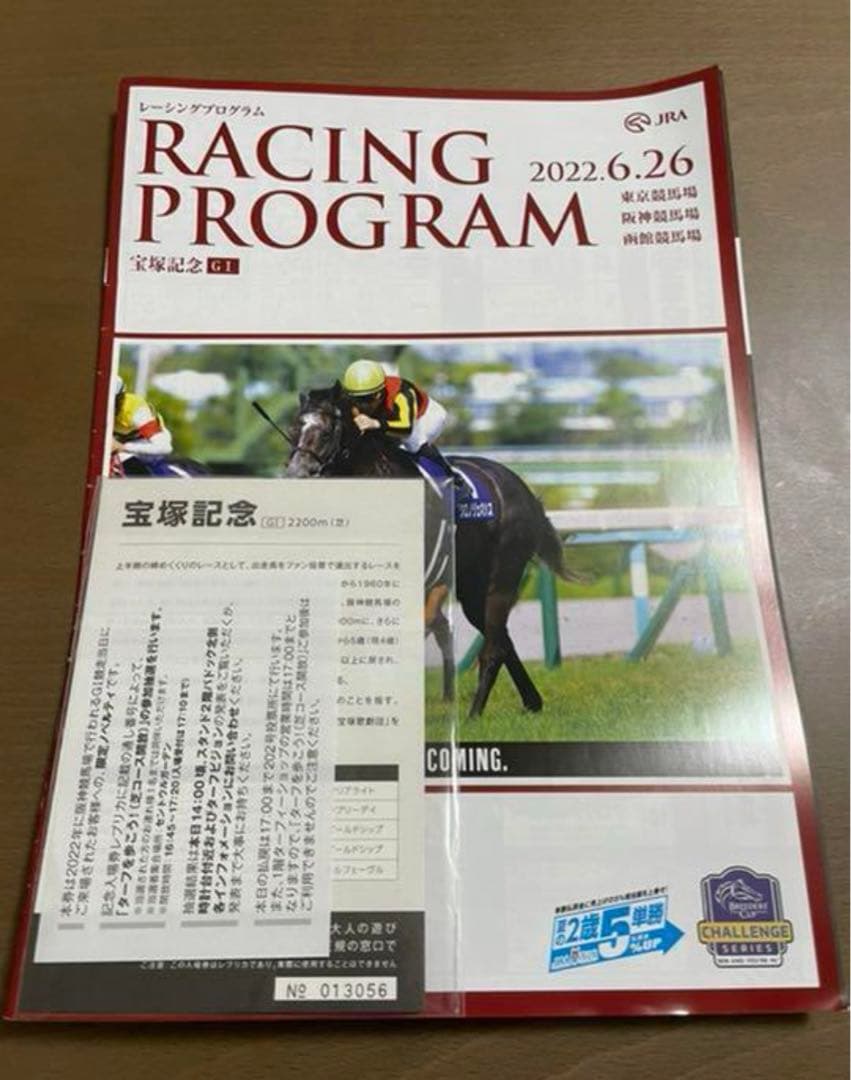 宝塚記念　記念入場券　阪神競馬場