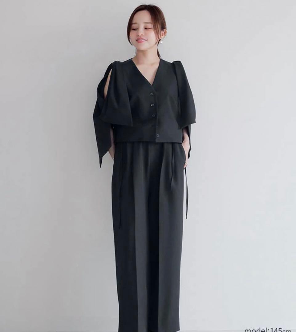 アンリアン　Ribbon Detail Gilet ネイビー新品未使用　最終値下