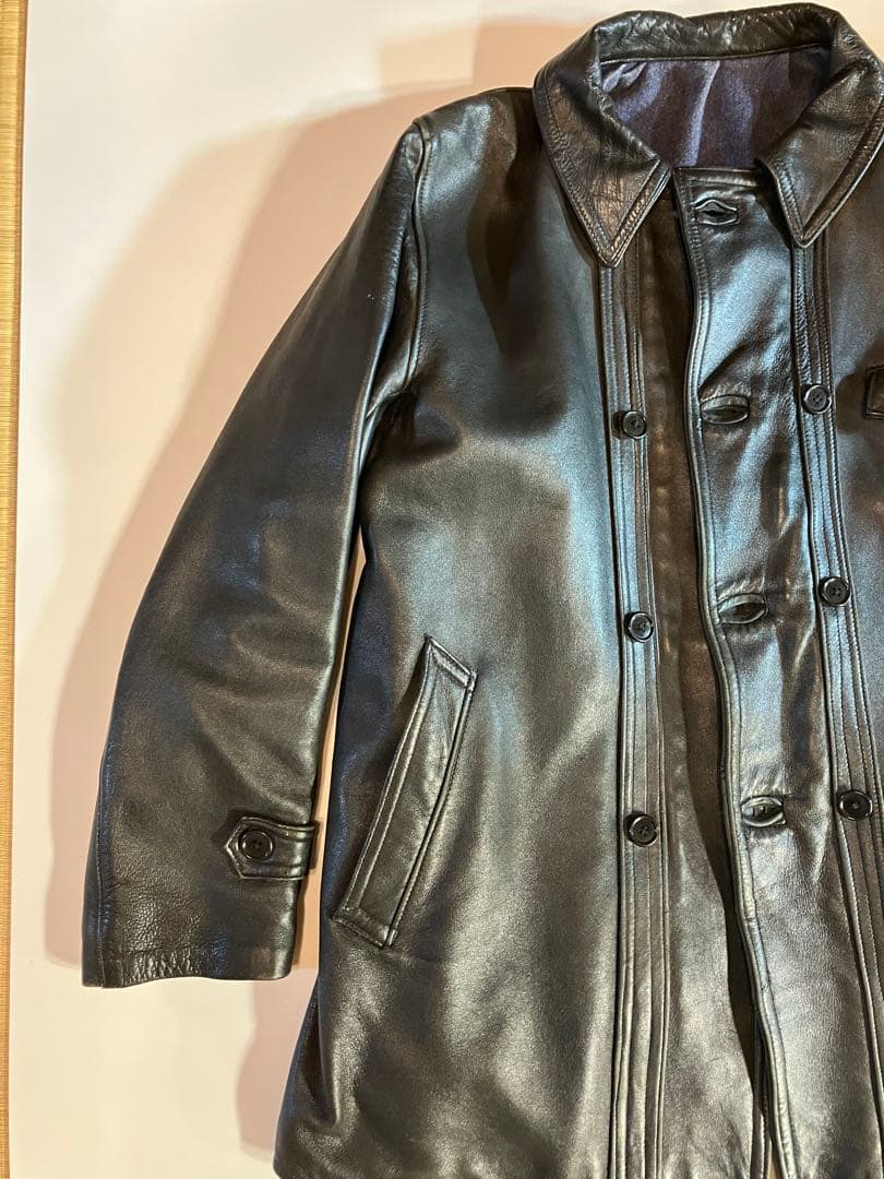 コルビジェジャケット　フランス　ビンテージ　革ジャン　レザージャケット　古着