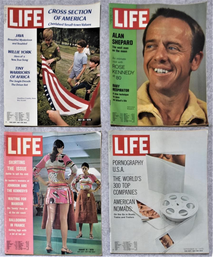 写真雑誌LIFE（1970.5.25号～1970.12.7号）（14冊）（中古）