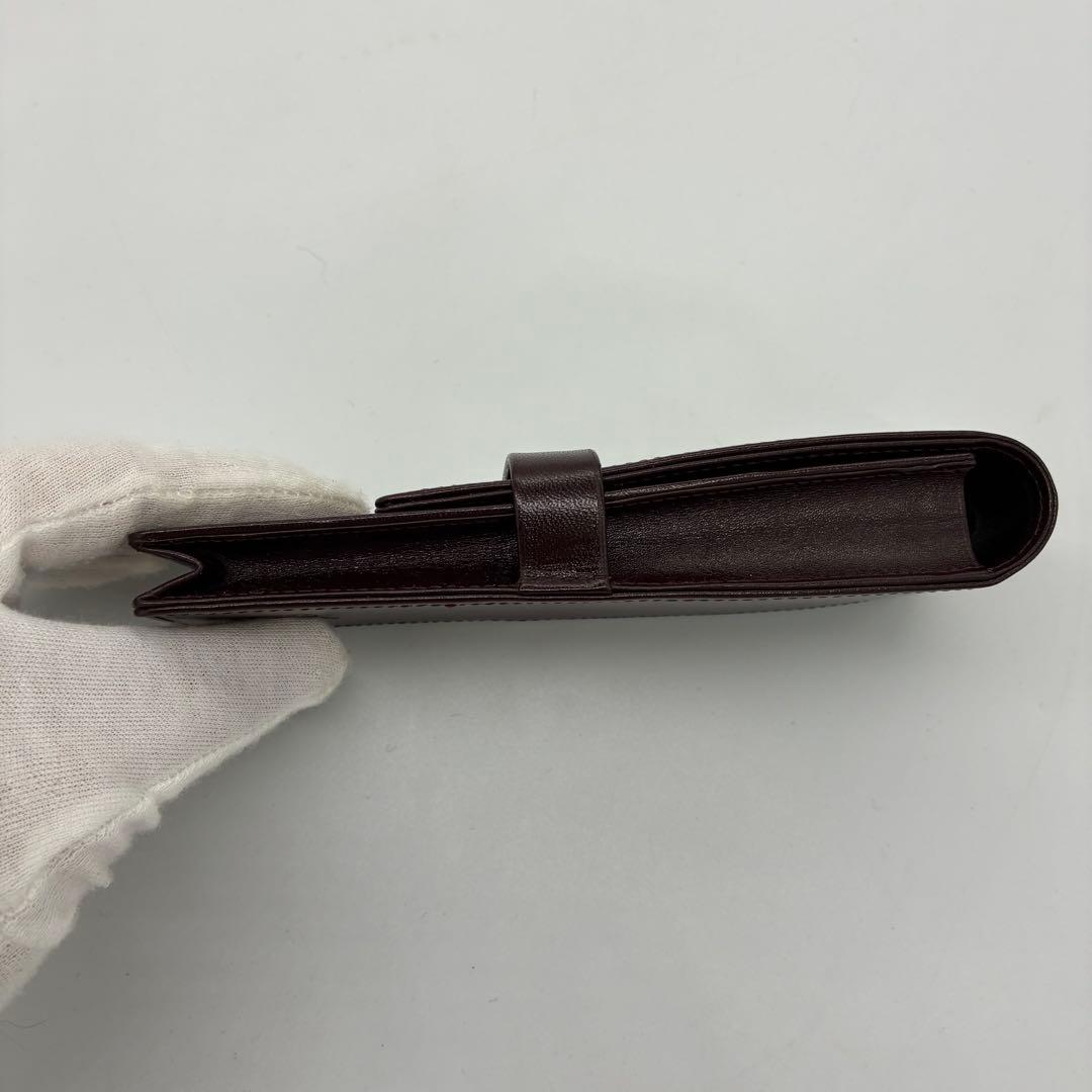 美品】モンブラン MONT BLANC ペンケース 3本用 ブラウン　レザー