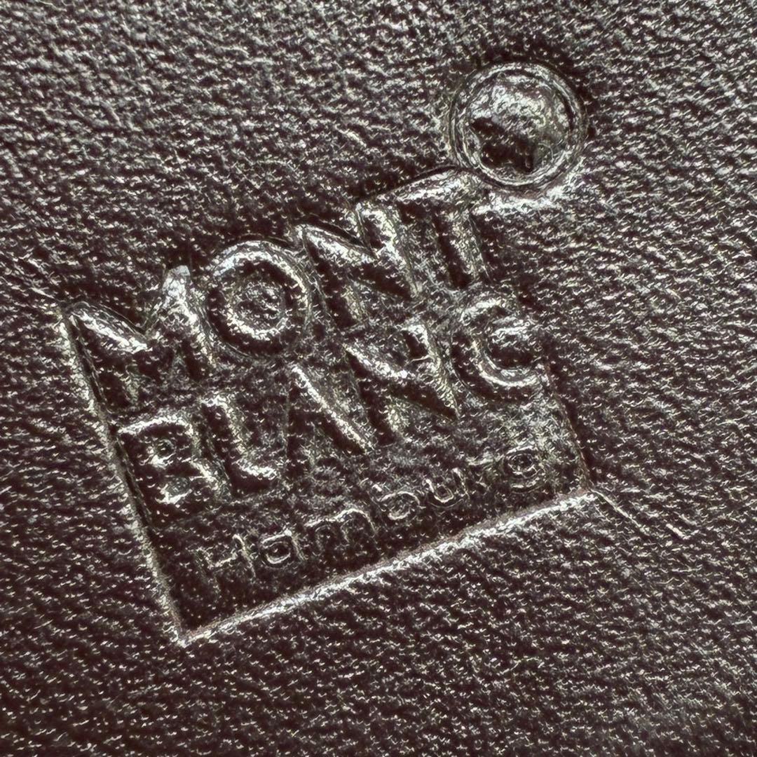 美品】モンブラン MONT BLANC ペンケース 3本用 ブラウン　レザー