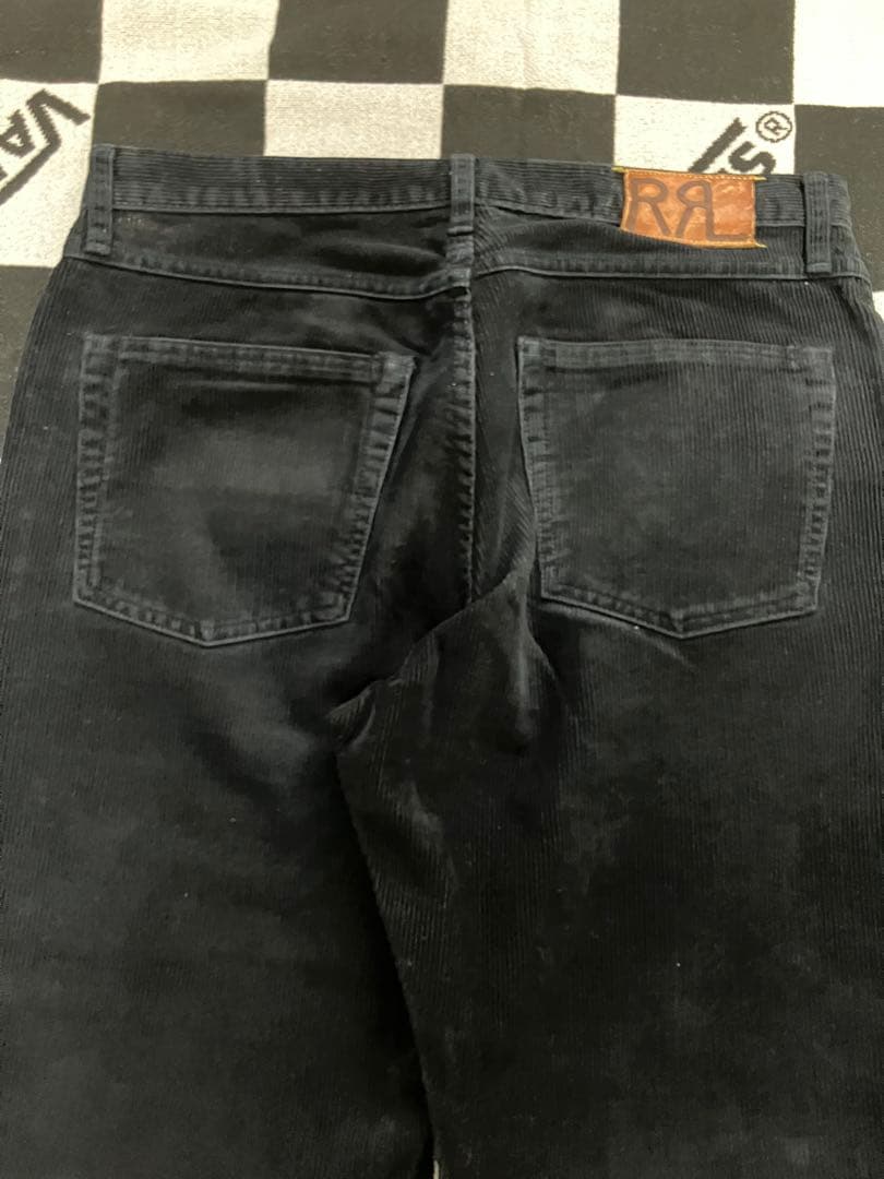 【訳アリ】RRL ブラックコーデュロイパンツ