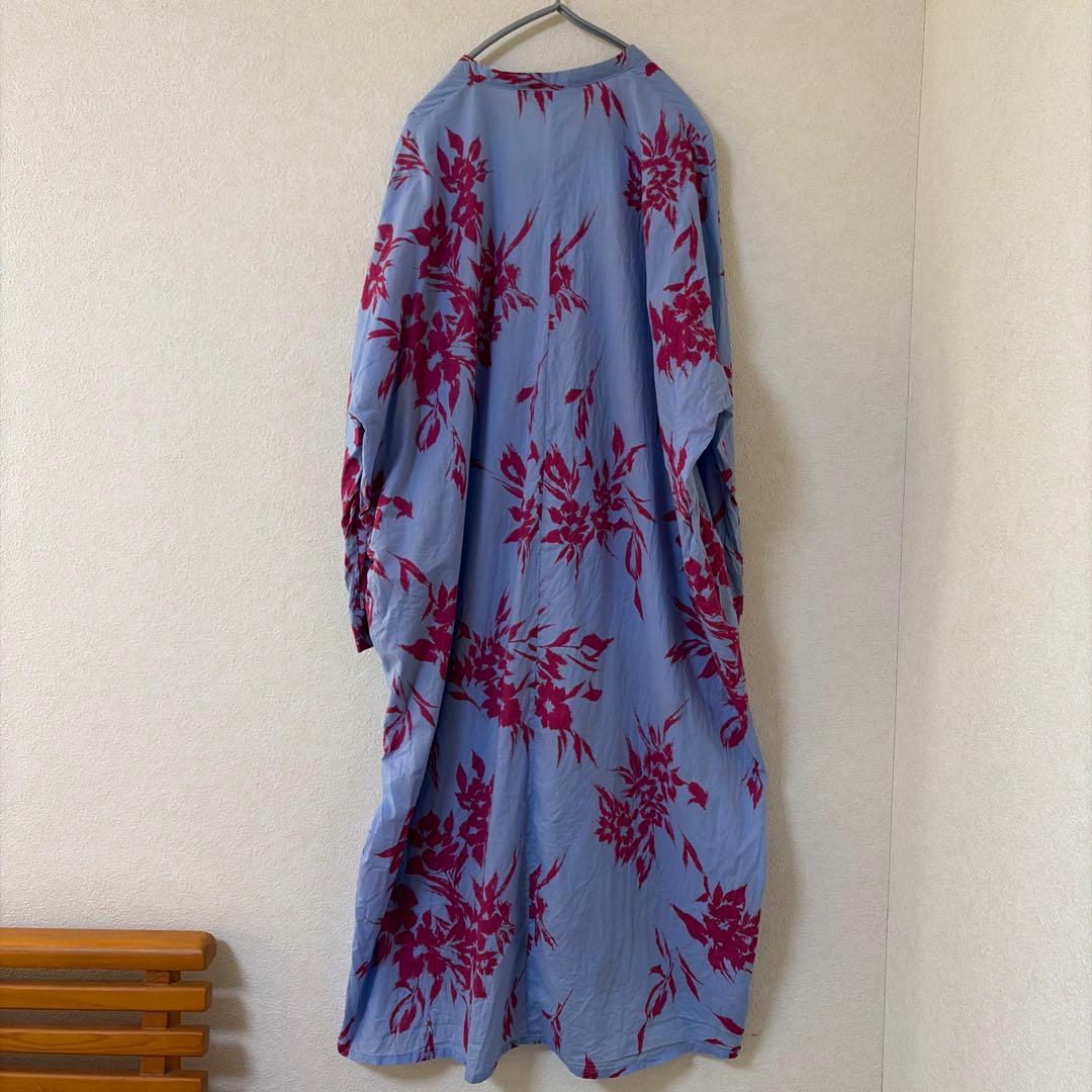 美品 mizuiroind ミズイロインド フラワープリントワンピース