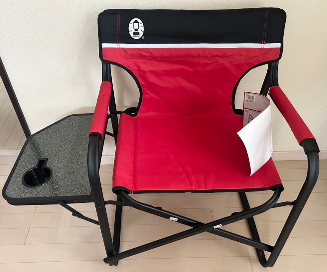未使用品　2脚セット　Coleman アウトドアチェア ドリンクホルダー付き