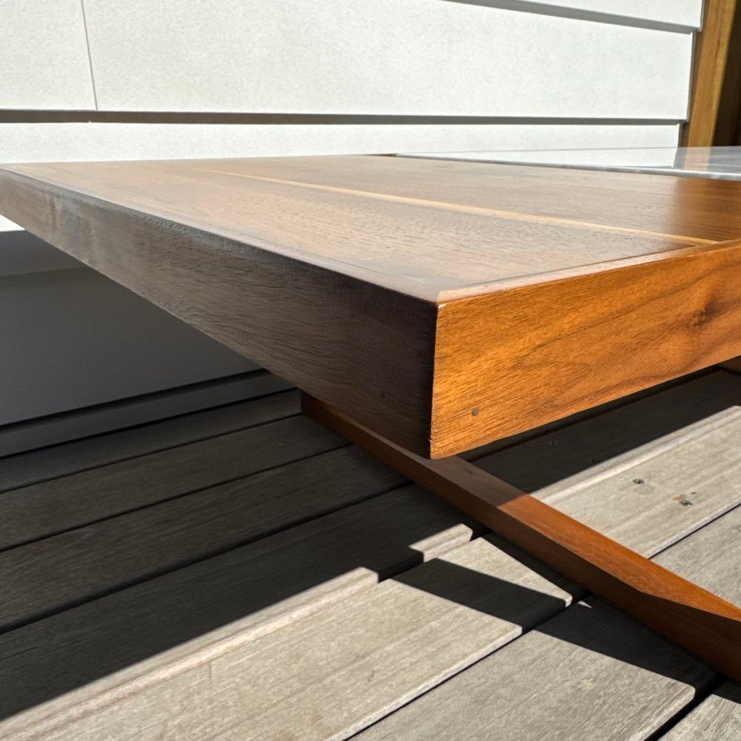 美品 Organic Modernism 大理石ウォールナット センターテーブル