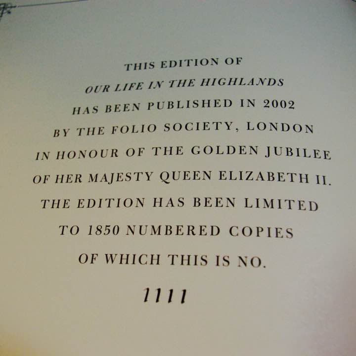新品 Queen Victoria著書 限定１１１１番 山羊革表紙 ３方金箔装丁