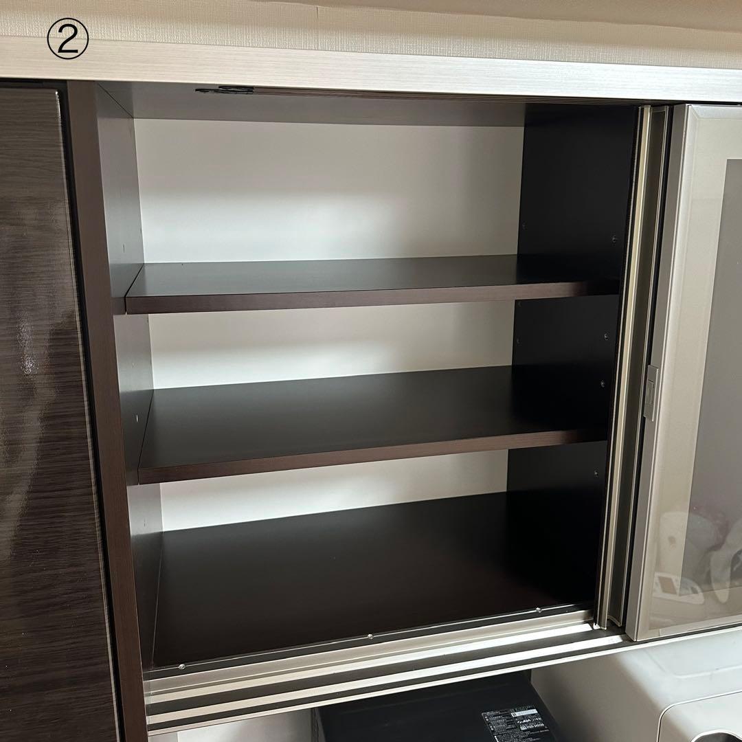 松田家具 バッハ 180マルチ キッチンボード 食器棚 幅175cm モイス付