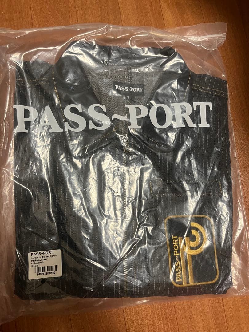 ジャケット・アウター PASSPORT LONG CON STRIPED DENIM JACKET