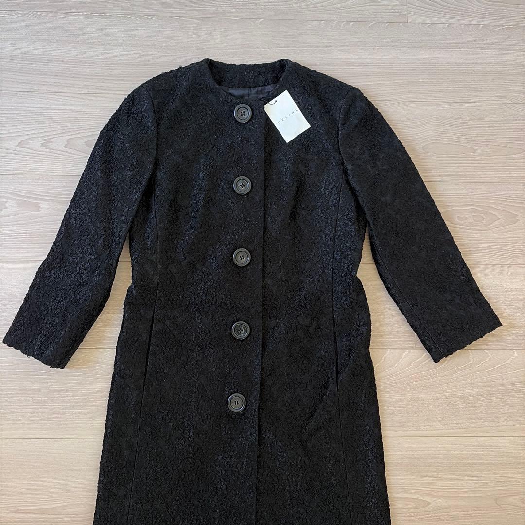 新品、未使用タグ付き！CELINE ブラック ロングジャケット36.