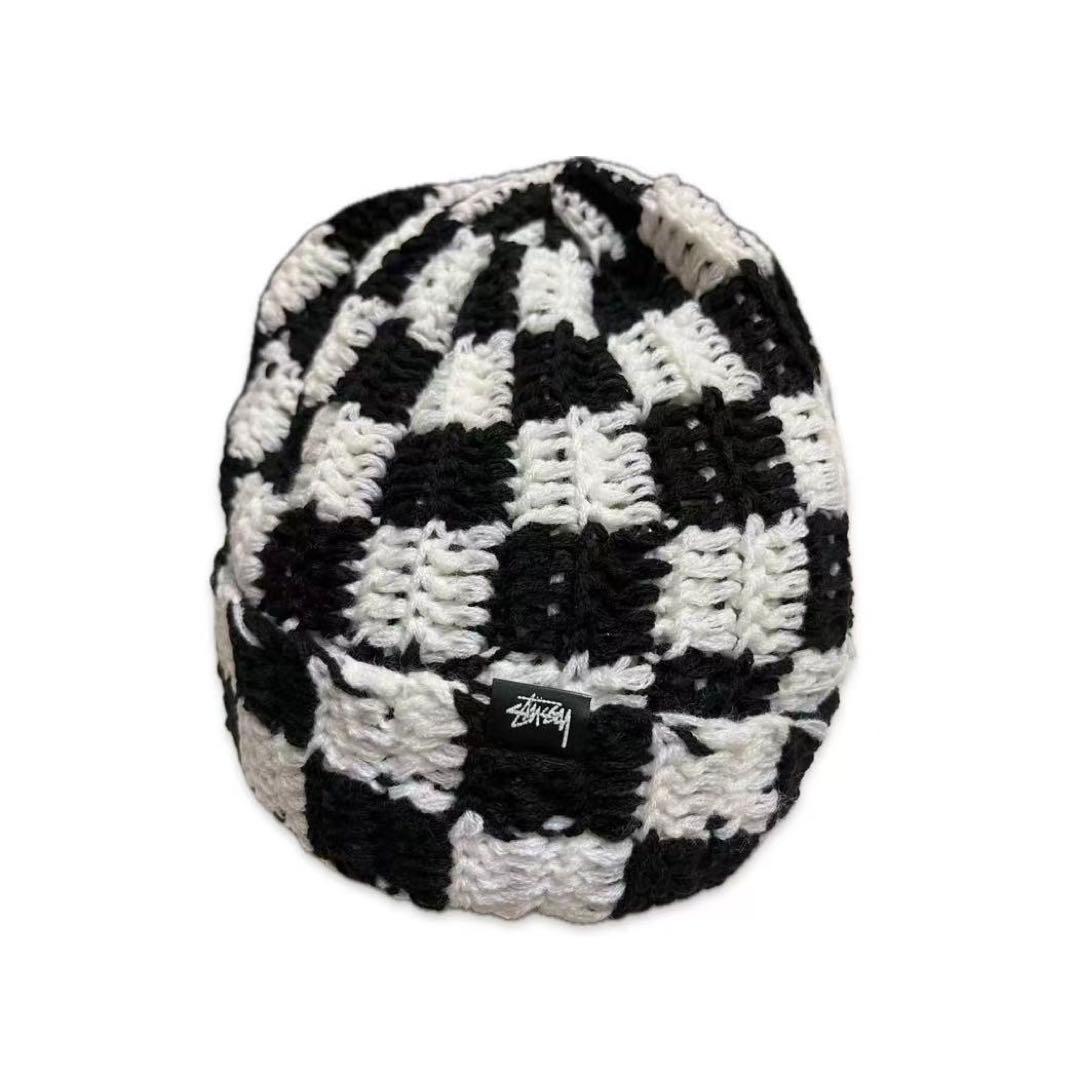 stussy チェッカーパターン ニット帽