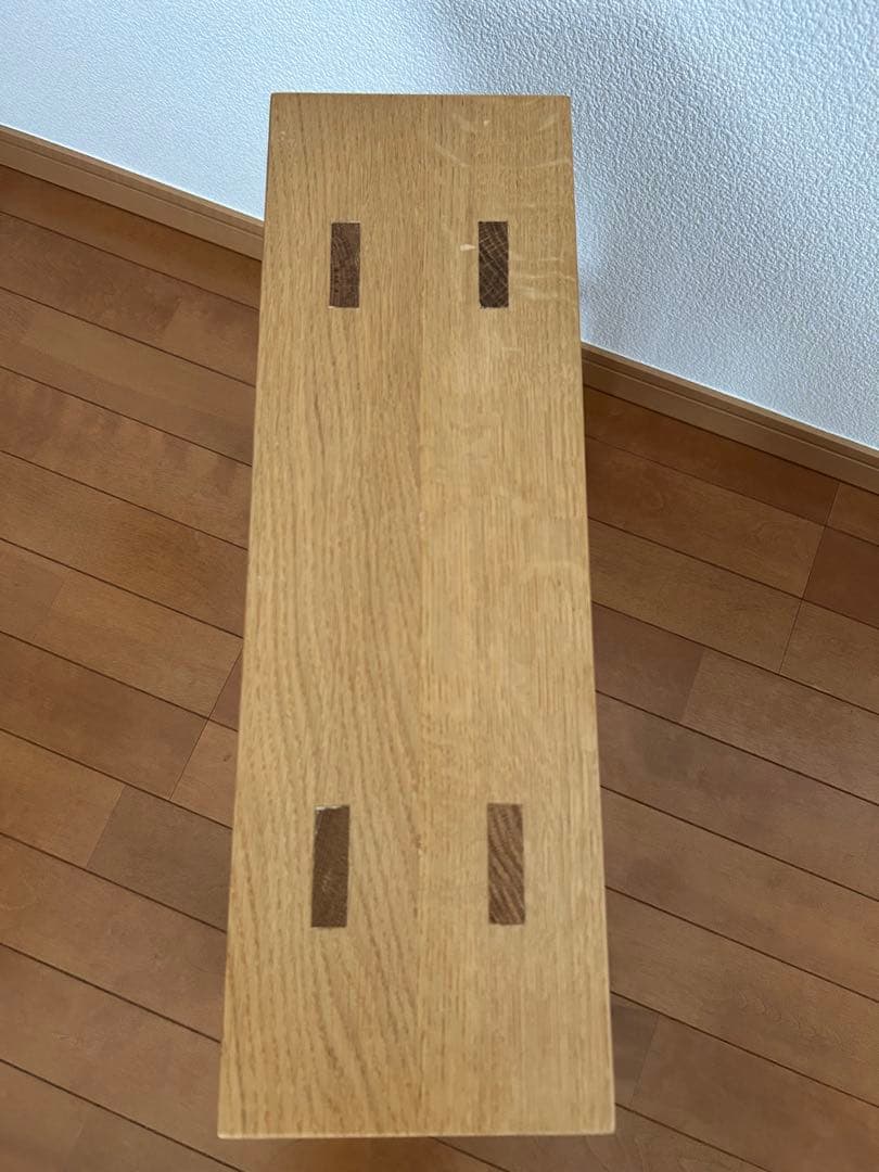 【美品】無印良品の無垢材ベンチ・小　オーク材