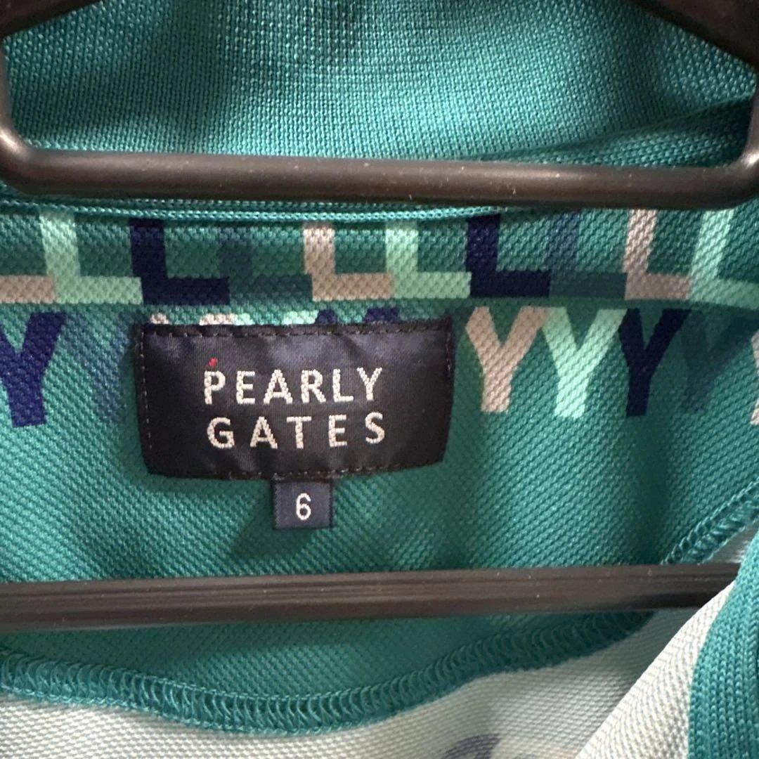 【日本製】PEARLY GATES プリント柄シャツ サイズ6