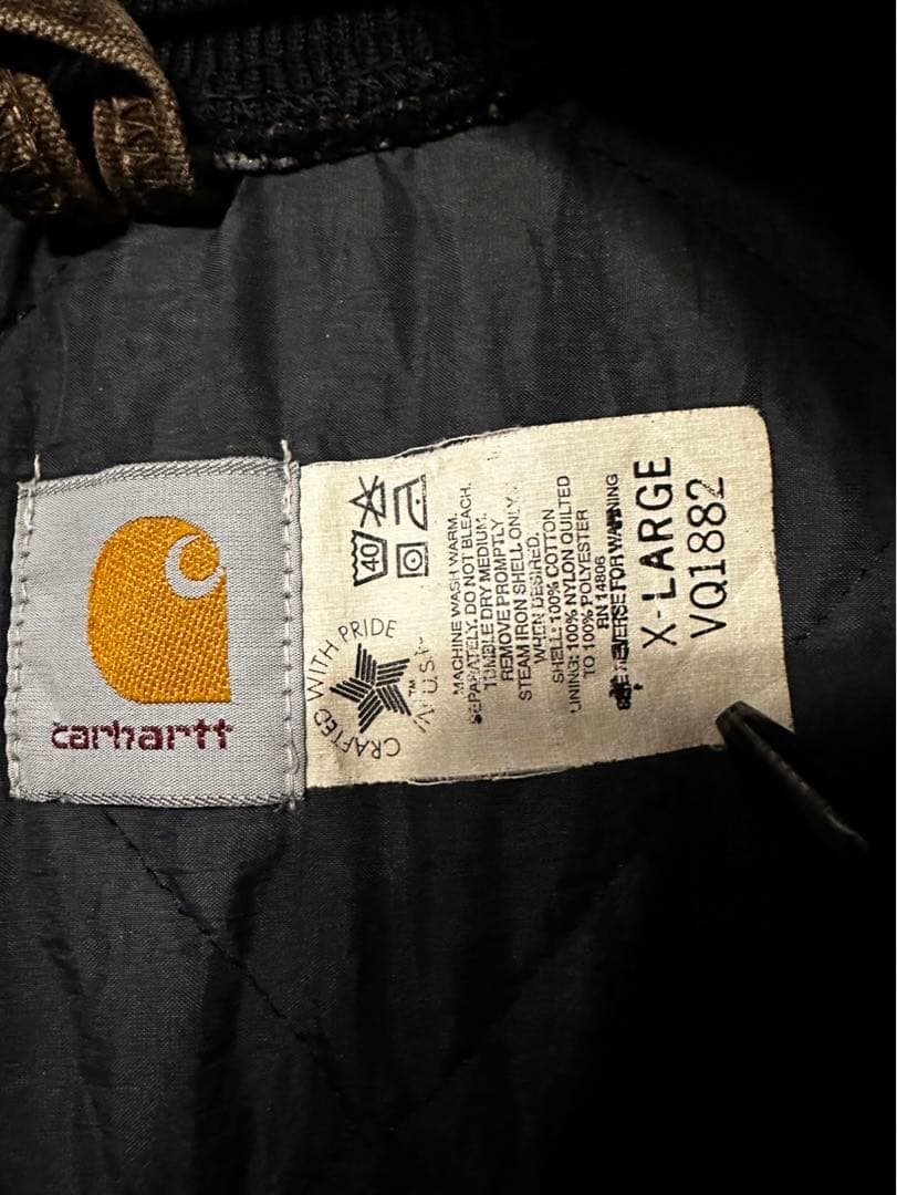 carhartt ベスト　VQ1882 USA製　XL カーハート　星タグ