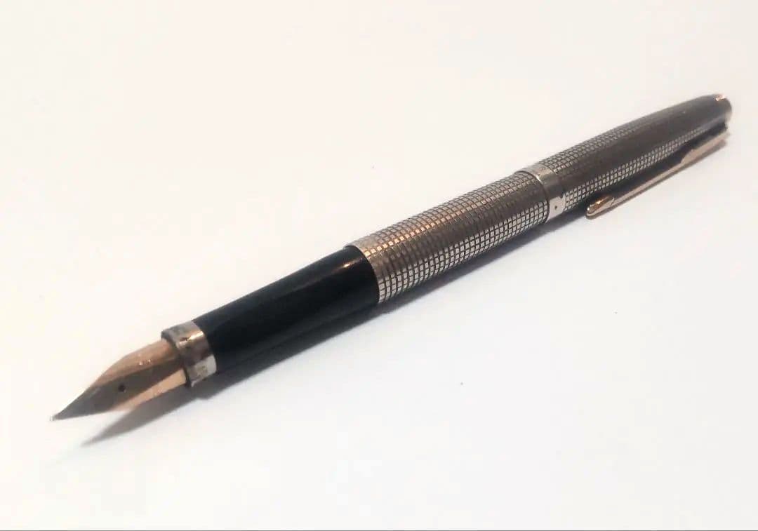 【美品】Parker75 万年筆シルバー925 ペン先14K USA製